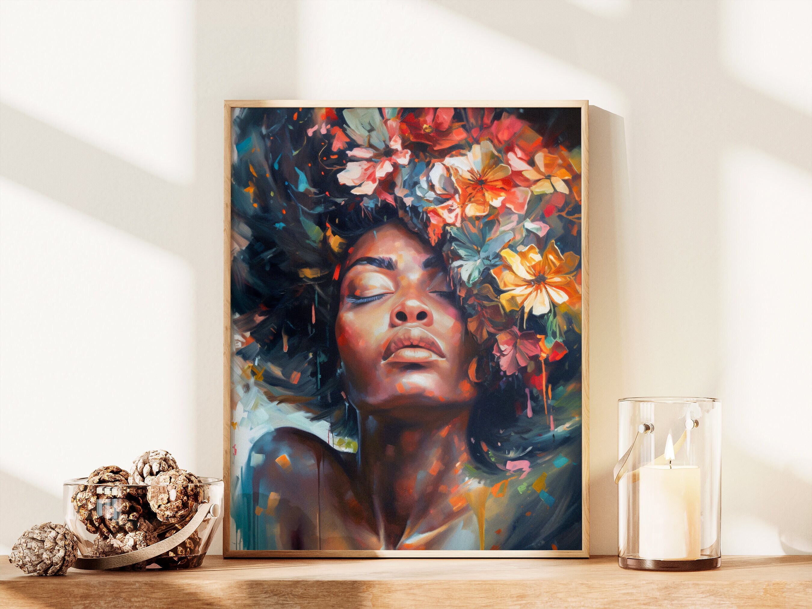 絵画 oil painting on black velvet ( flowers ) Floral Oil Painting on Black Velvet. For Sale at Ruby Lane