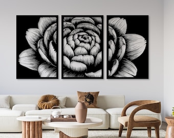 Floral Metal Wall Art svg , dxf, eps, png and pdf | Flowers Plasma Cut File, wall art dxf, flower svg, Glowforge, Flowers wall art svg