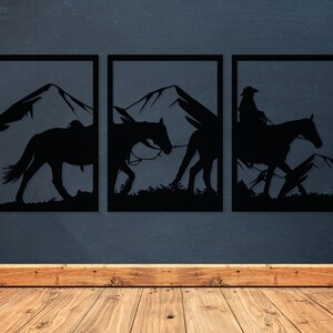 Visual Reference: Cowboy Metal Wall Art Svg Dxf Eps Png And Pdf