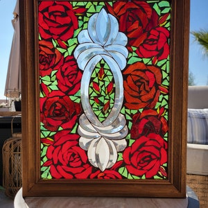 Beauty in Red - Stained Glass Mosaic