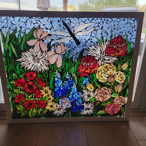 Flower Garden Mosaic - Stained Glass Art