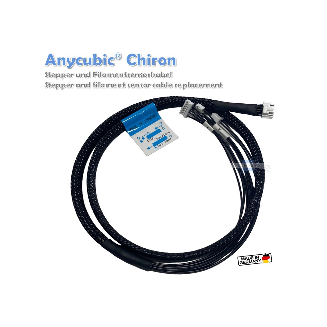 Hotend Kabel Für Anycubic Chiron 3D-Drucker – Ersatzkabel, 0,35 Mm², 1450 Mm Lang, Mit Hitzebeständigem Schlauch