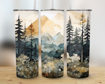 The Tree Spot Tumbler Wrap Design for Sublimation, Straight and Tapered, Seamless, Commercial Use, Instant Download