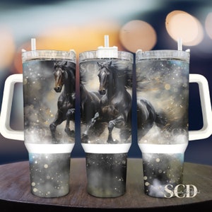 Horse Play 40oz Quencher Sublimation Tumbler Wrap Design