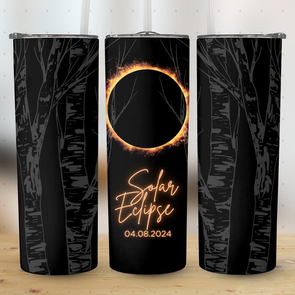 Solar Eclipse Tumbler Wrap Design | Sublimation Tumbler Design