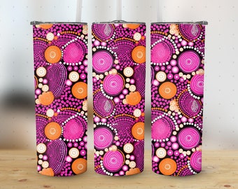 Aboriginal Dot Art 20os tumbler Wrap design | Indigenous Art | Commercial use