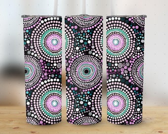 Unique Aboriginal Pattern Sublimation Design Wrap | Seamless | Straight and Tapered