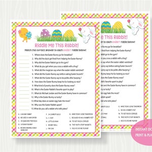 EASTER RIDDLE ME This Activity, Easter Riddle Game for Kids or Adults ...