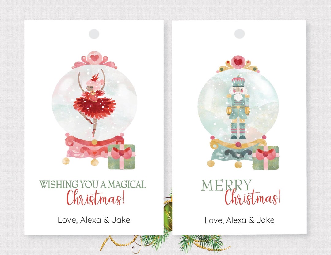 EDITABLE NUTCRACKER GIFT Tag, Personalized Christmas Gift Tag ...