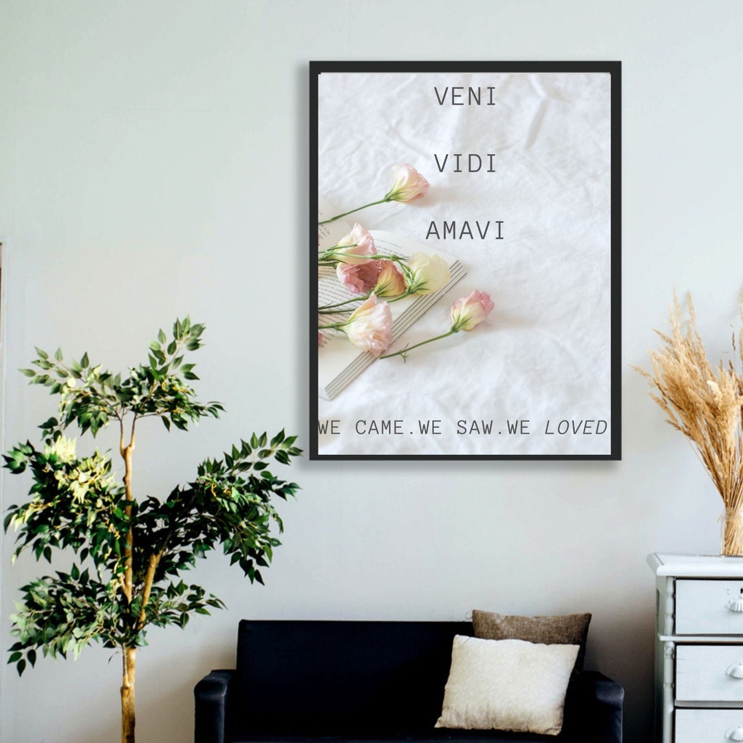 Veni Vidi Amavi Printable Wall Art Wall Decor Calm Aesthetic - Etsy