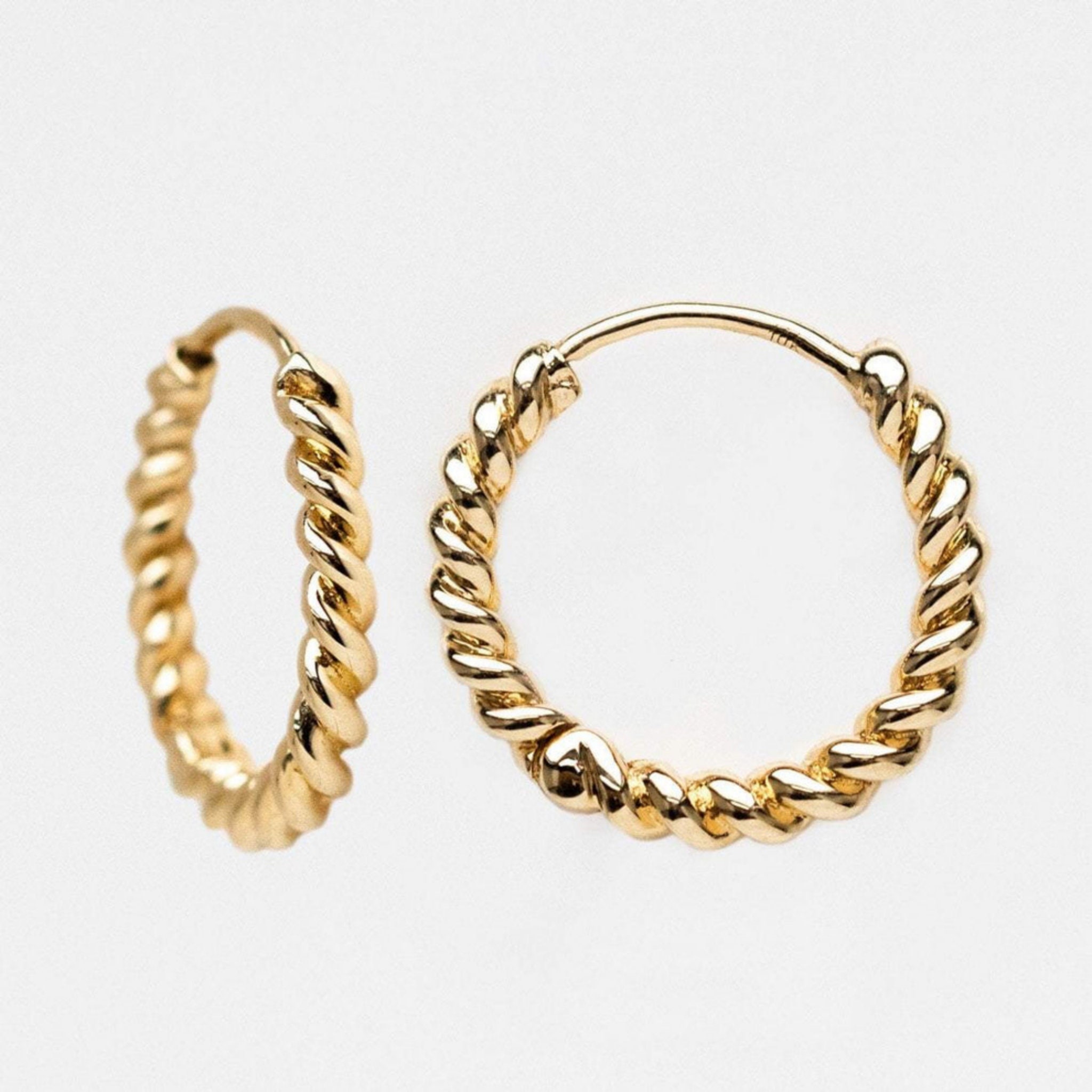 Gold Twisted Hoops Etsy Singapore
