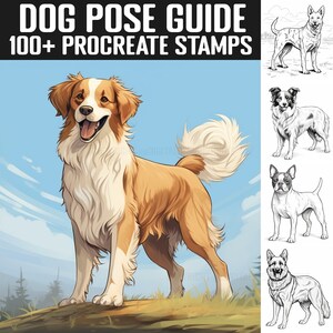 100+ Hund Procreate Stempel | Hundeführer | Sofortiger digitaler Download