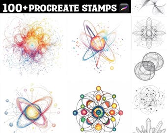 Más de 100 diseños de energía cuántica: sellos, pinceles y descarga digital instantánea.