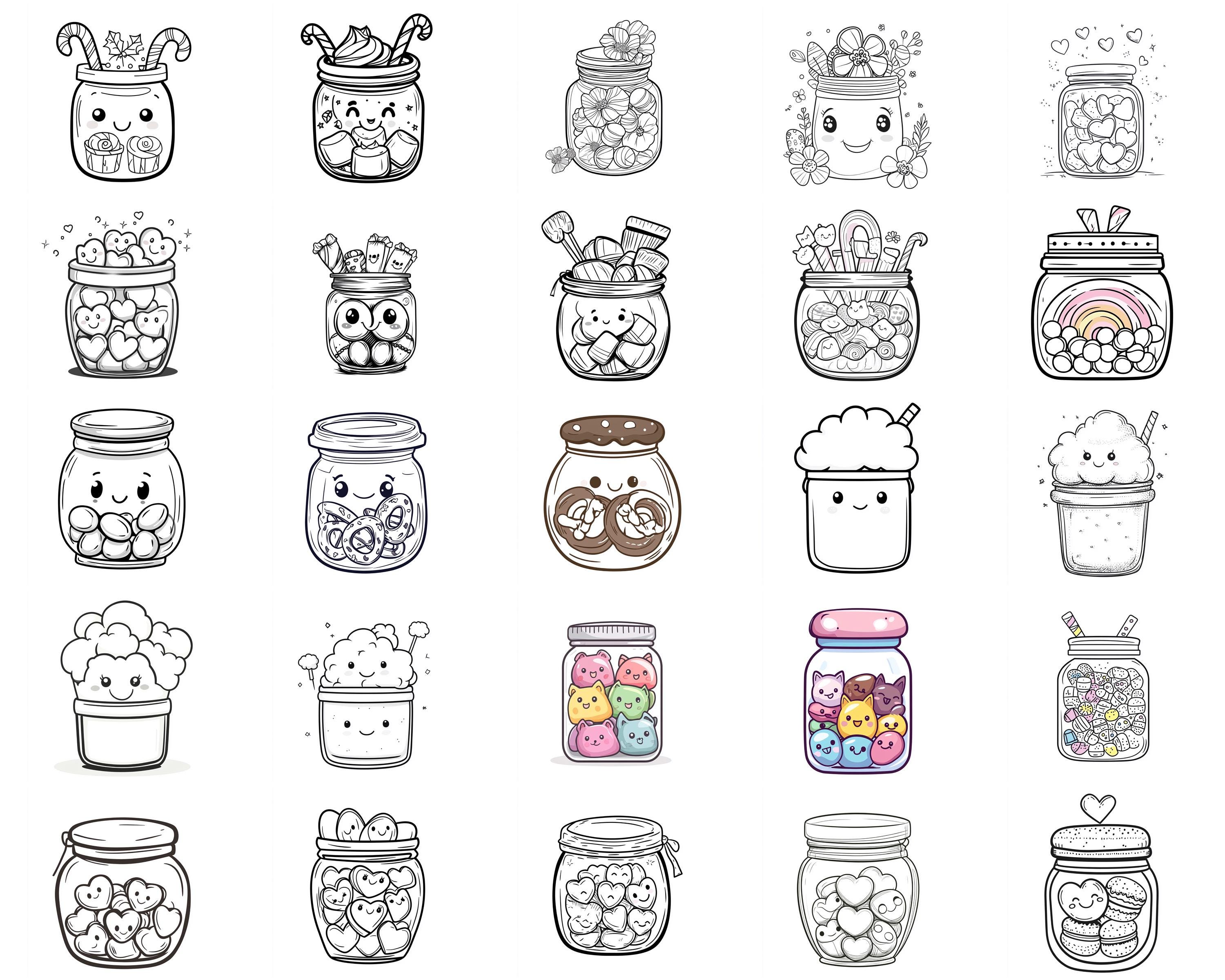 100+ Kawaii Candy Jar Procreate Stamps | Procreate Brushes | Instant ...
