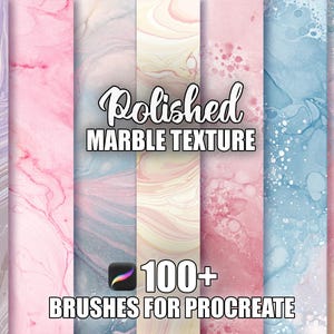 Marble Texture Procreate Brushes: 100+ Seamless Patterns (Digital Download)