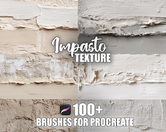 Impasto Texture Procreate Brushes: 100+ Seamless Oil Paint Stamps (Digital Download)