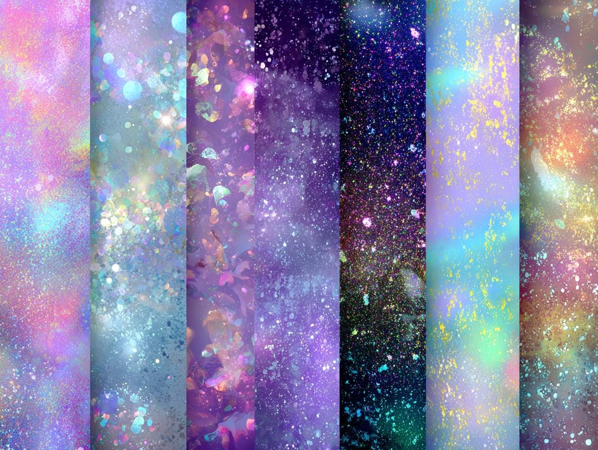 Shimmer Textuers Holographic Glitter Texture Procreate Brushes: Seamless Shimmer ...