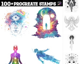 Más de 100 sellos/pinceles de proyección astral para Procreate/descarga digital instantánea