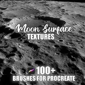 Moon Texture Procreate Brushes: Seamless Lunar Patterns (Instant Download)
