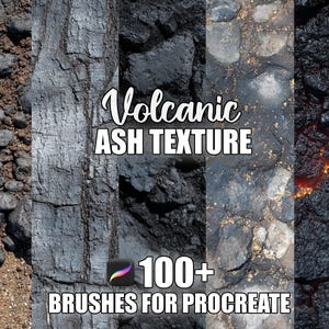 Volcanic Ash Texture Brushes for Procreate: Seamless Pattern Brush Set (Instant Download)