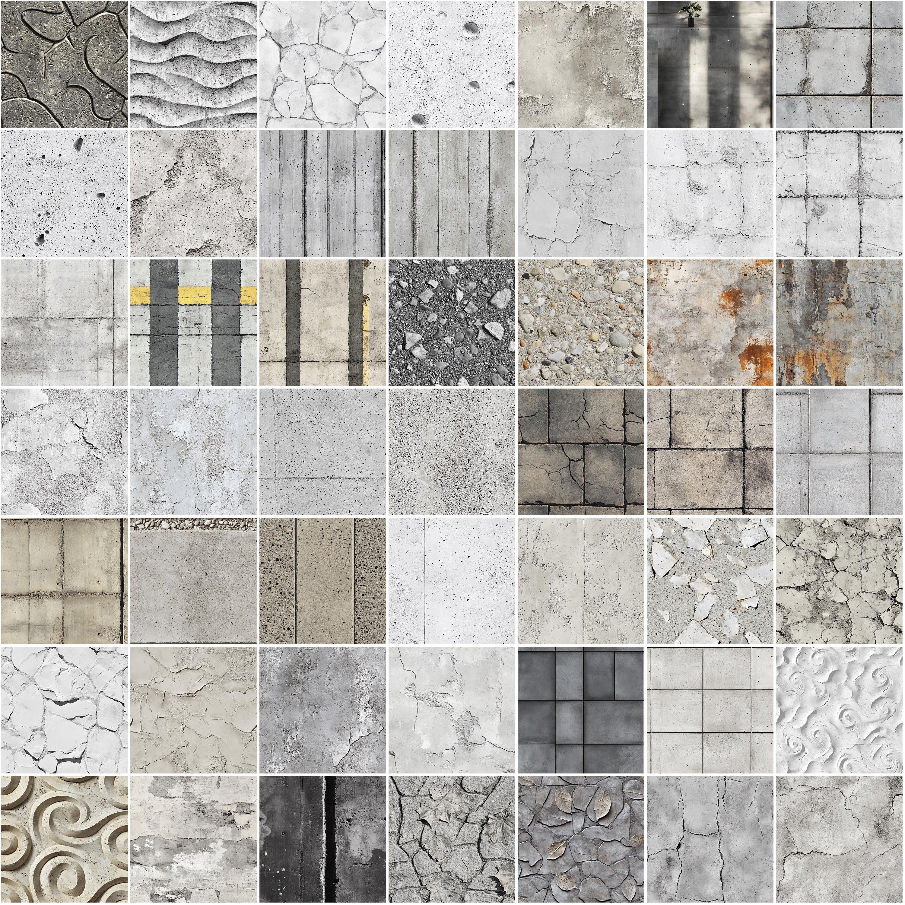 Concrete Texture Procreate Brushes: 100+ Seamless Patterns (instant ...