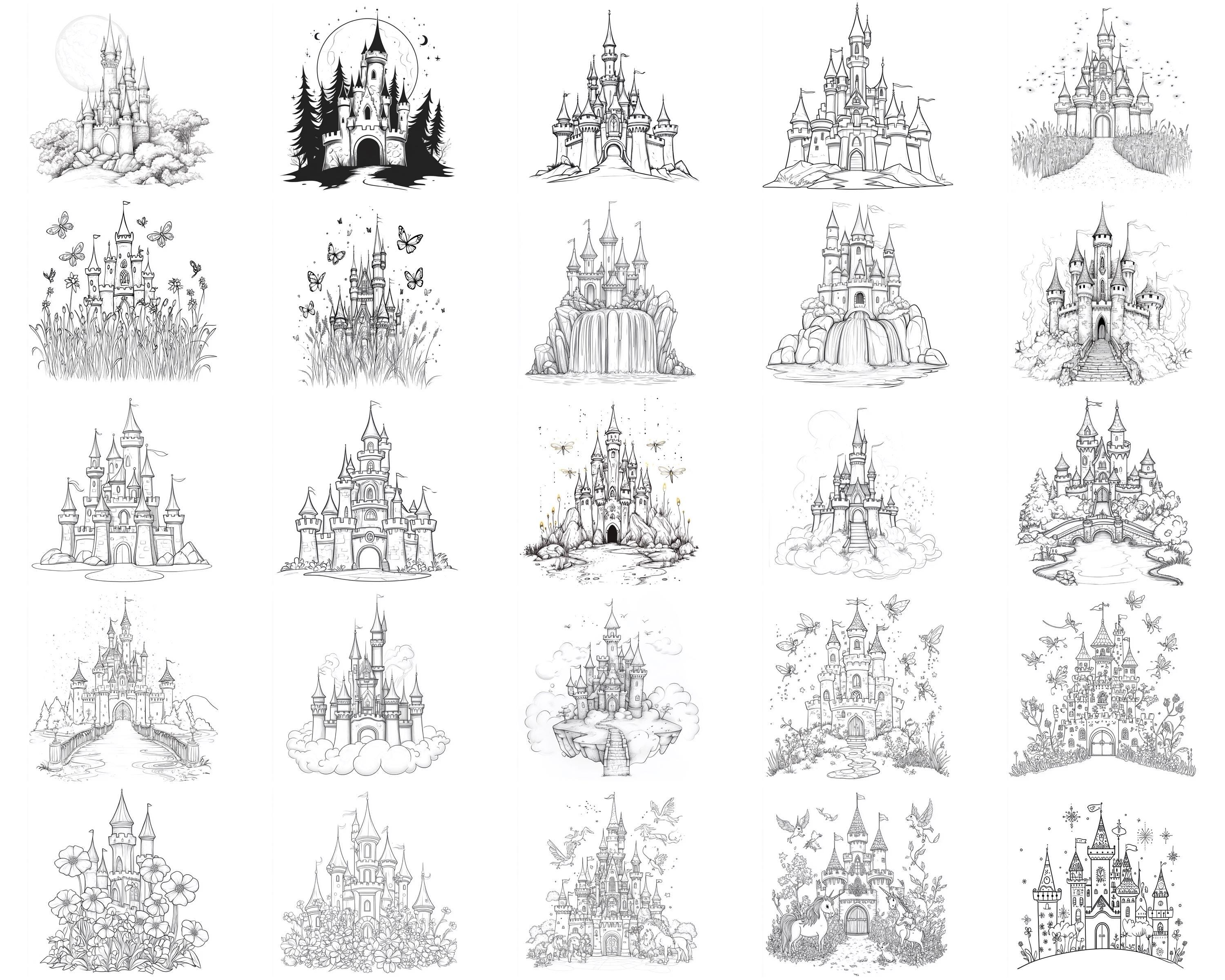 100+ Fairy Castle Procreate Stamps | Procreate Brushes | Instant ...