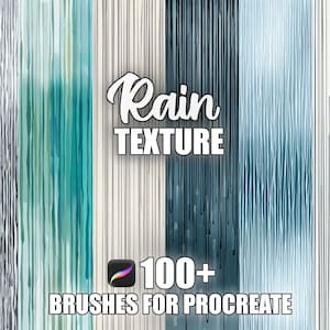 Penselen regentextuur voortplanten: 100+ naadloze patroonpenselen (direct downloaden)