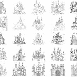 100+ Medieval Castles Procreate Stamps | Procreate Brushes | Instant ...