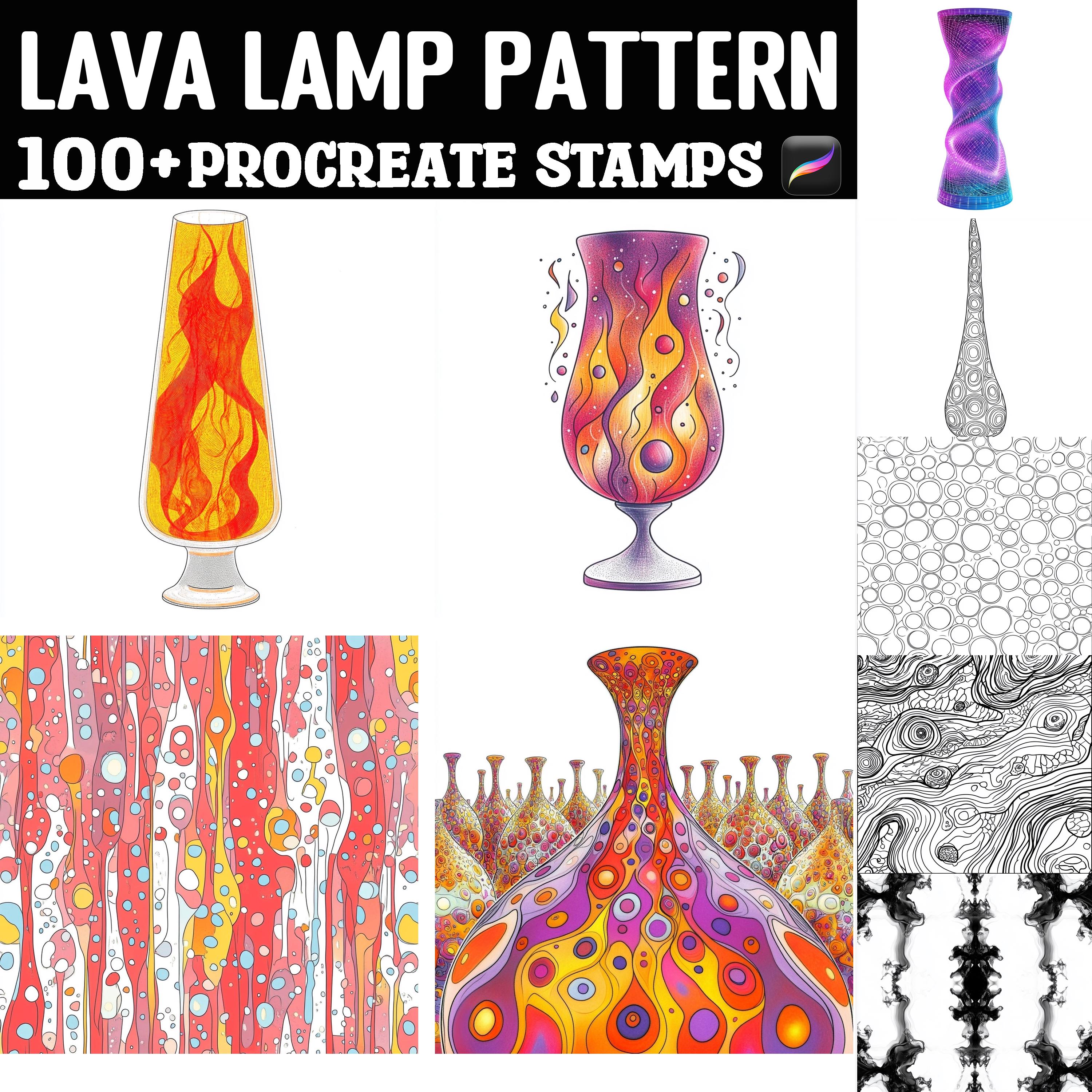100+ Lava Lamp Pattern Procreate Stamps | Procreate Brushes | Instant ...