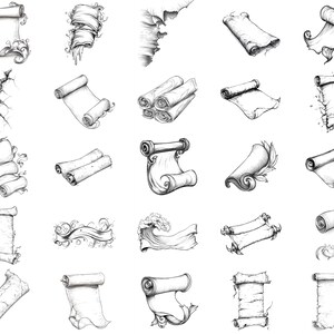 100+ Ripped Scroll Edges Procreate Stamps | Procreate Brushes | Instant ...