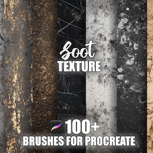 Soot Texture Procreate Brushes: Seamless Grunge Patterns (Instant Download)