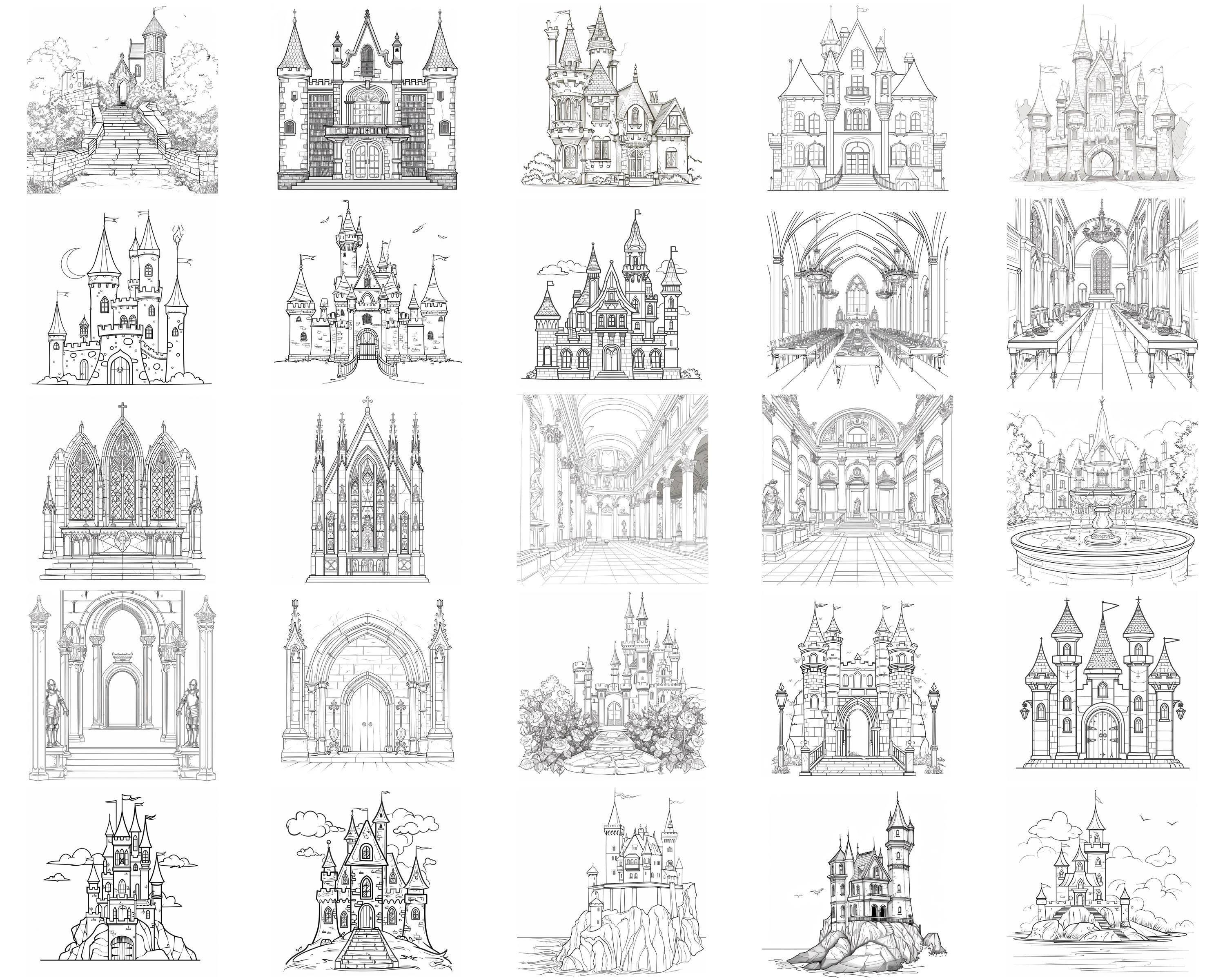 100+ Victorian Castle Procreate Stamps | Procreate Brushes | Instant ...