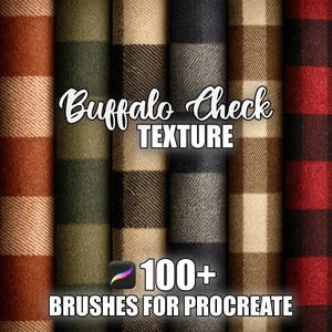 Buffalo Check Procreate Brushes: Seamless Plaid Patterns (Instant Download .brushset File)