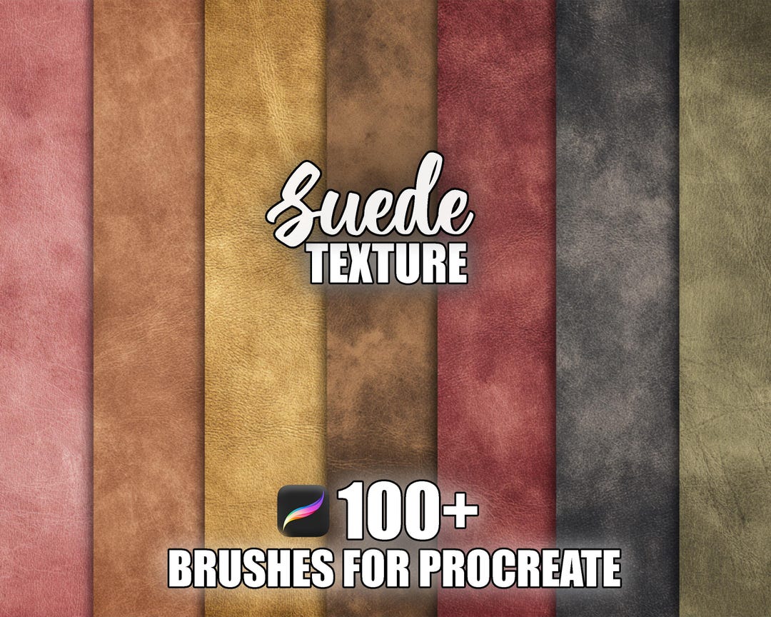 Suede Texture Procreate Brushes: 100+ Seamless Patterns (instant ...