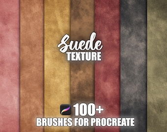 Pinceaux Procreate texturés en daim : plus de 100 motifs sans couture (téléchargement instantané)