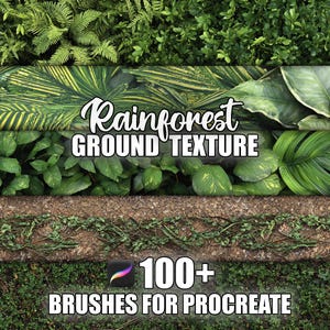 Rainforest Texture Procreate Brushes: Seamless Ground Patterns (Instant Download)