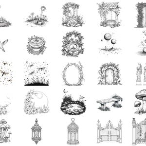 100+ Secret Garden Procreate Stamps | Procreate Brushes | Instant ...