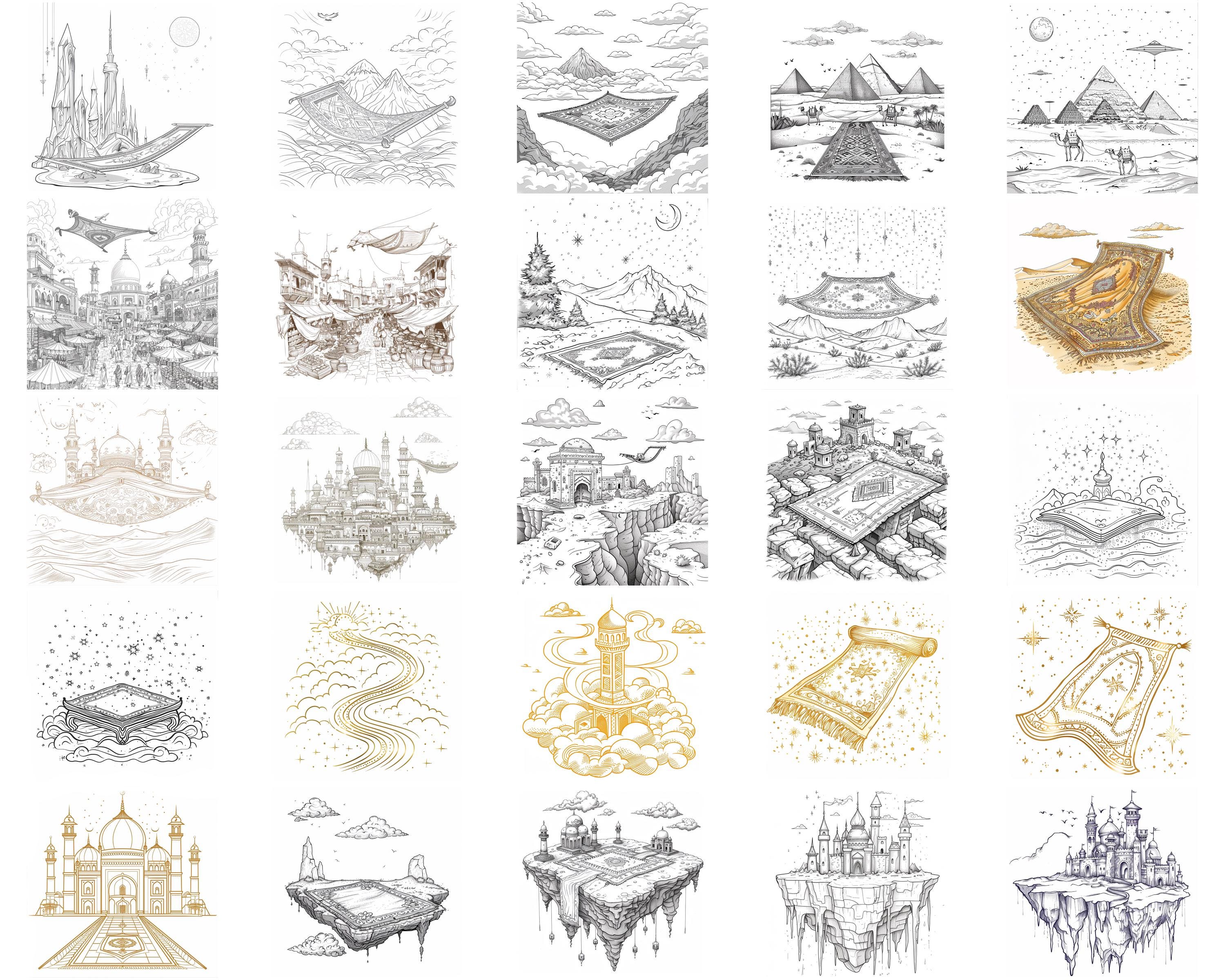 100+ Magic Carpet Rides Procreate Stamps | Procreate Brushes | Instant ...