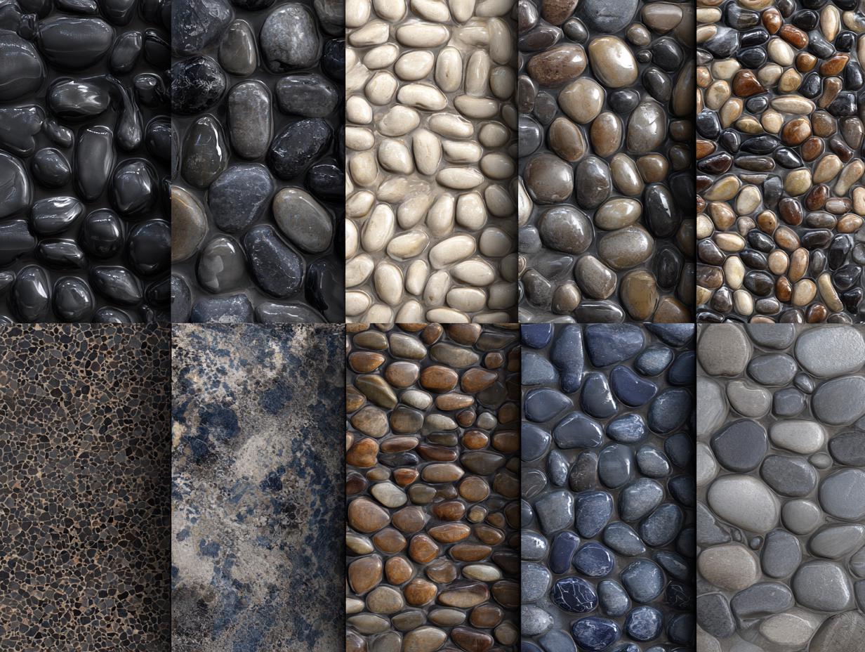 Pebble Grain Texture Procreate Brushes: Seamless Stone Patterns ...