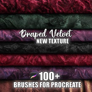 100+ Draped Velvet Texture Procreate Pattern Brushes | Seamless Textures Procreate Brushes | Instant Download