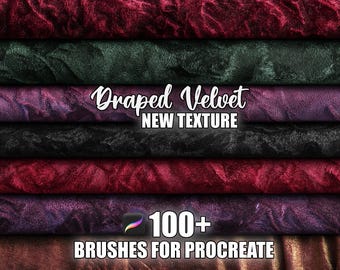 Brosses Procreate Texture velours : motifs de tissu drapé (téléchargement instantané)