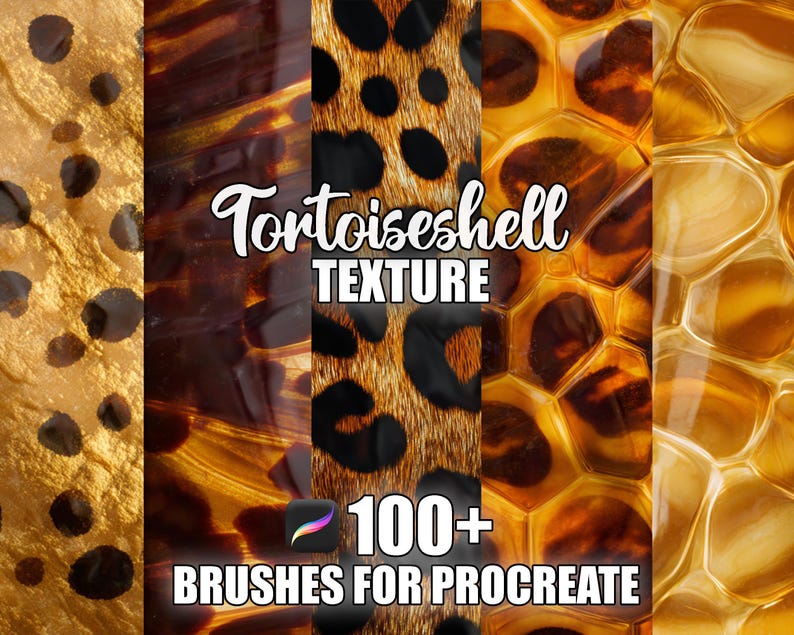 Procreate Shell Shading Tortoise Shell Procreate Brushes: 100+ Seamless Texture Patterns ...