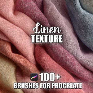 Linen Texture Procreate Brushes: 100+ Seamless Patterns (Digital Download)