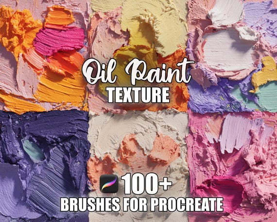 100+ Oil Paint Texture Procreate Brushes: Seamless Digital Art (Instant Download)