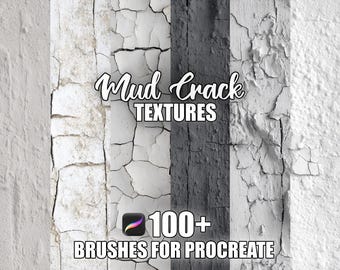 Brosses de procréation à texture de fissure de boue | Motifs de la terre sans couture (téléchargement instantané)