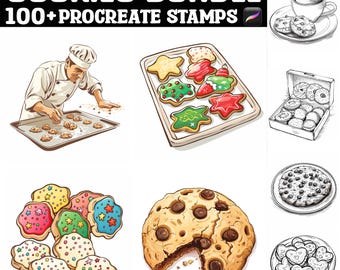 100+ Cookies Procreate Stamps | Procreate Brushes | Instant Digital Download