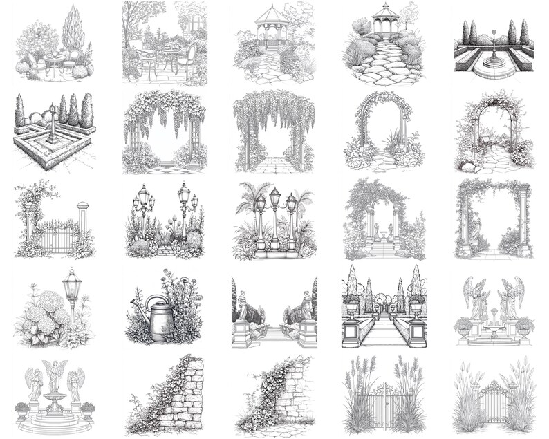 100+ Victorian Garden Procreate Stamps | Procreate Brushes | Instant ...
