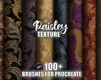 Paisley Procreate-penselen: naadloze textuurpatronen (directe download)