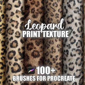 Leopard Print Procreate Brushes: 100+ Seamless Texture Stamps (Instant Download)