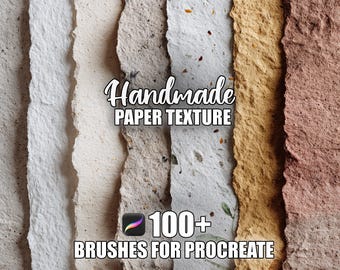 100+ Paper Texture Procreate Brushes: Seamless Patterns (Instant Download)